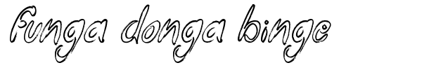 Funga Donga Binge font preview